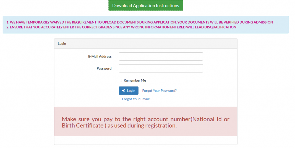 kmtc online application process