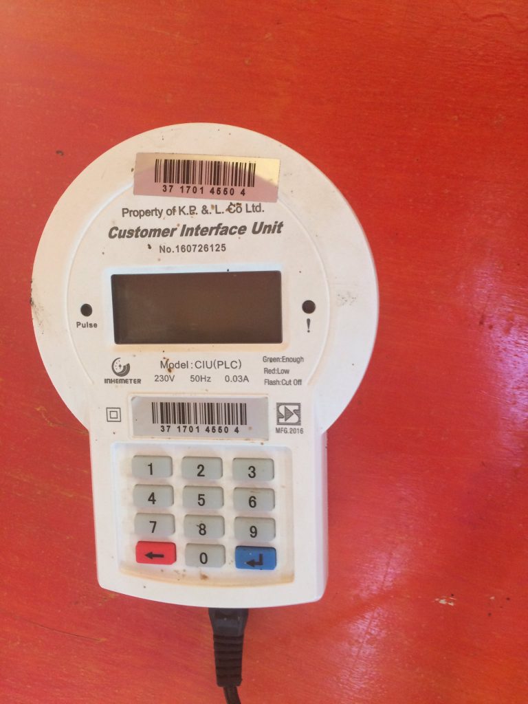 How to recharge tokens on a token Meter that goes off when tokens are over