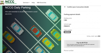 How to pay for car parking in Nairobi