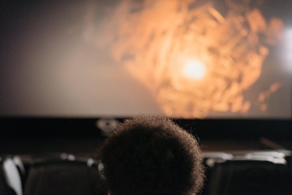 Watching a movie